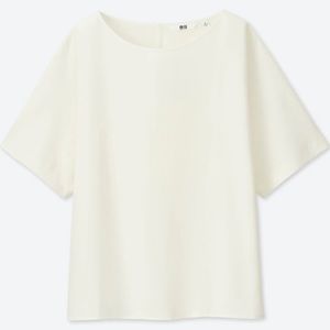Uniqlo Short Sleeve Drape Blouse
